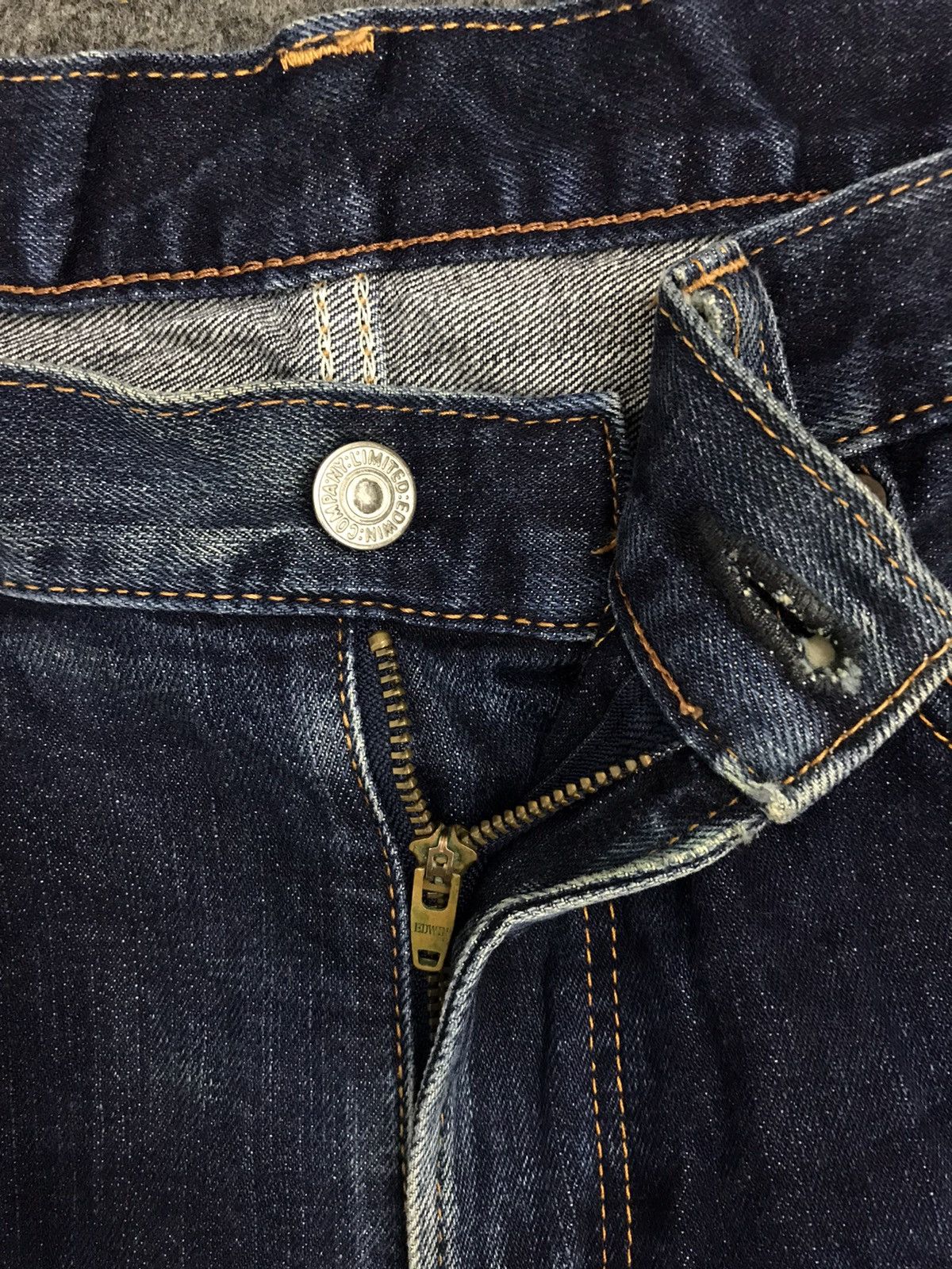 Edwin Edwin Lot 503 Straight Vintage 90s Jeans Distressed Denim Size US 33 - 10 Thumbnail