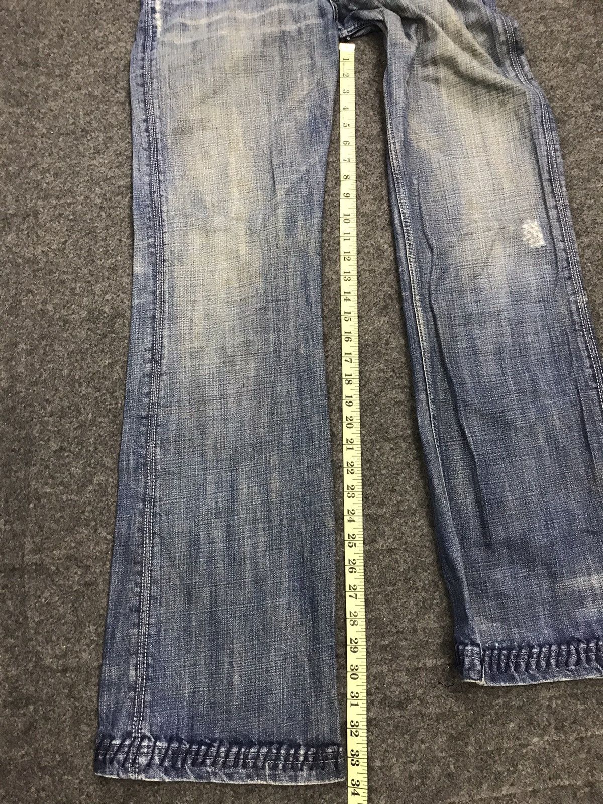 Antik Denim Flared Embroidery Art Ethic Handcrafted Denim Jeans Size US 31 - 10 Thumbnail