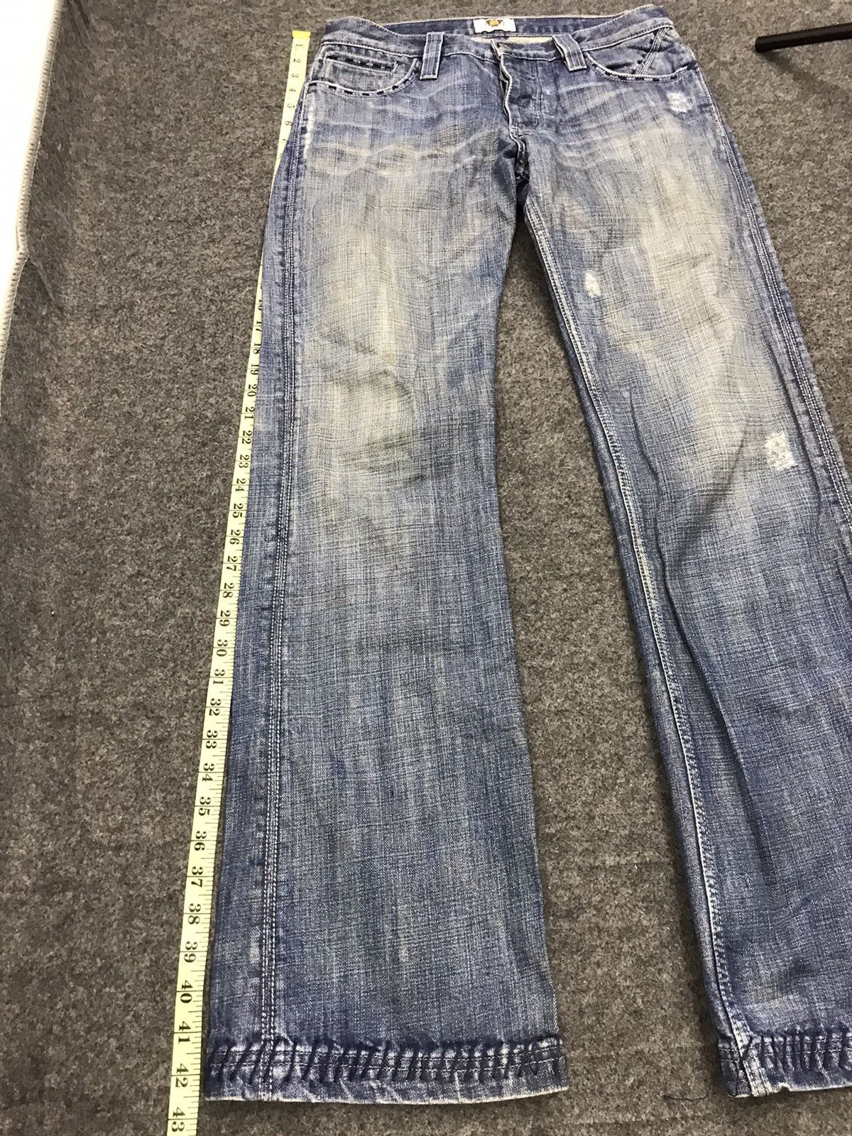 Antik Denim Flared Embroidery Art Ethic Handcrafted Denim Jeans Size US 31 - 9 Thumbnail