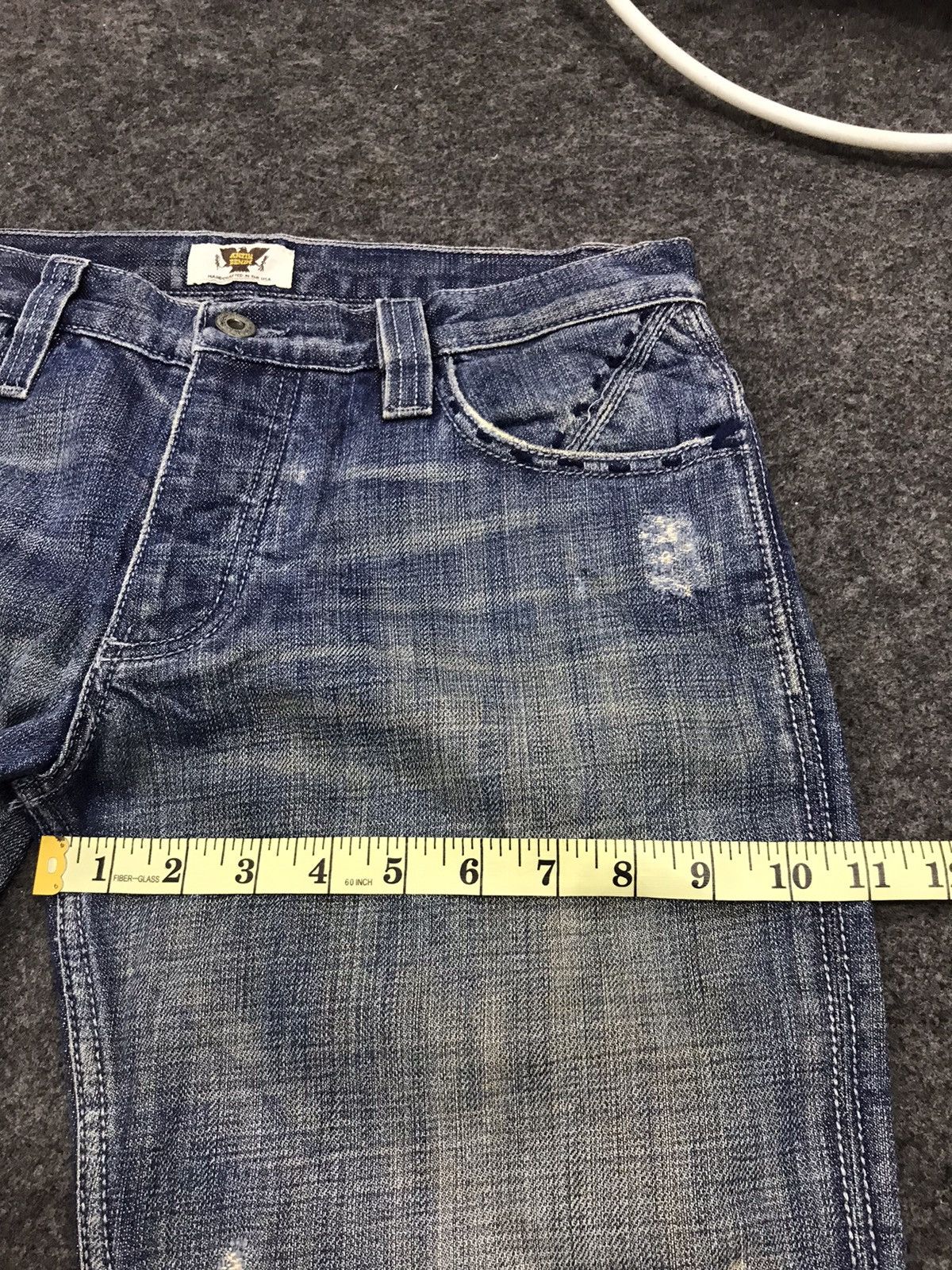 Antik Denim Flared Embroidery Art Ethic Handcrafted Denim Jeans Size US 31 - 13 Thumbnail