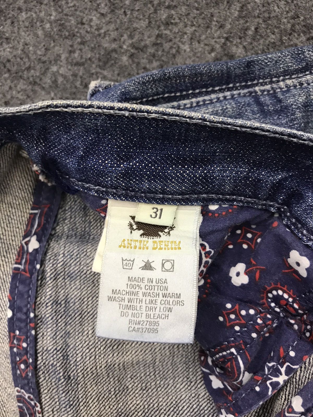 Antik Denim Flared Embroidery Art Ethic Handcrafted Denim Jeans Size US 31 - 6 Thumbnail