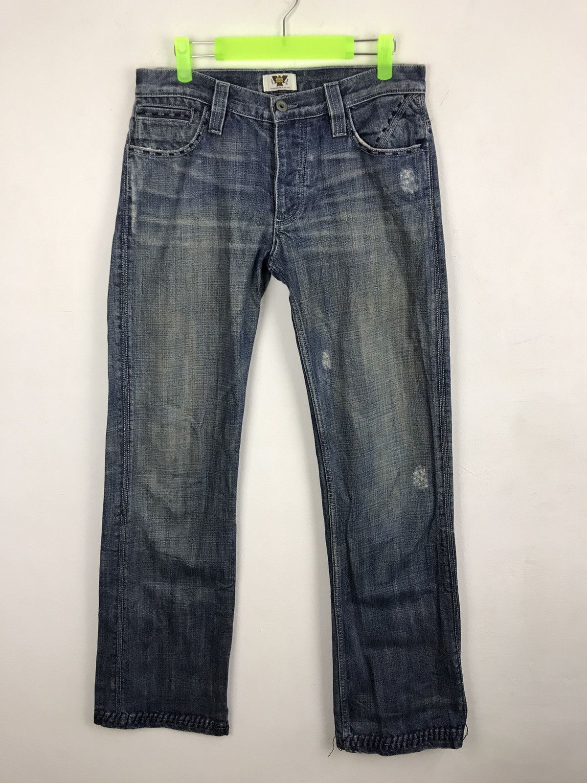Antik Denim Flared Embroidery Art Ethic Handcrafted Denim Jeans Size US 31 - 2 Thumbnail