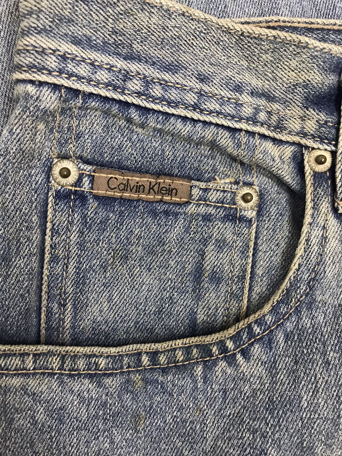 Calvin Klein Vintage Calvin Klein Distressed Denim Jeans Made In USA Size US 35 - 10 Thumbnail