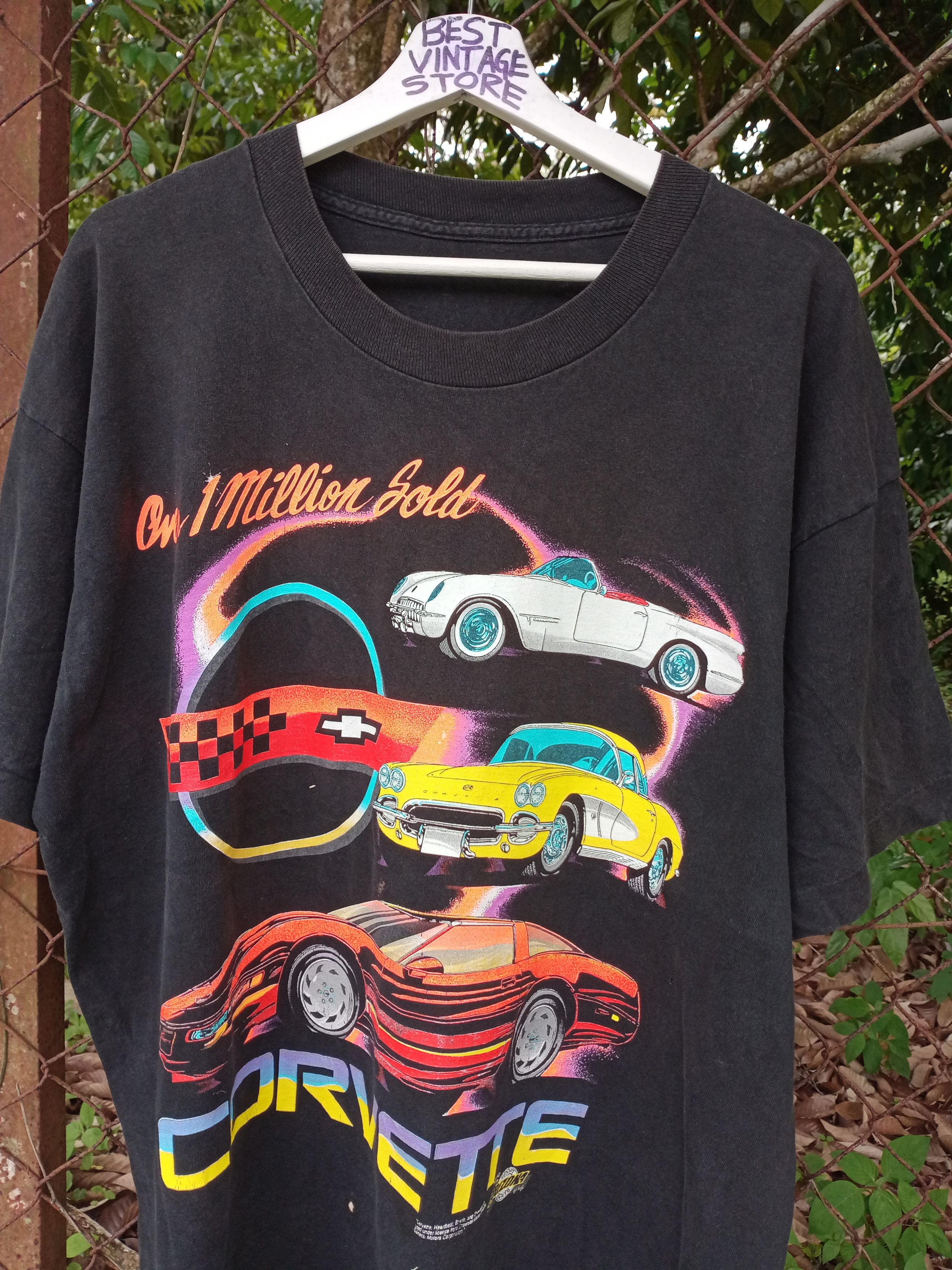 Chevrolet Rare Vintage 90s - Corvette 1Million Sold T-Shirt Size US L / EU 52-54 / 3 - 2 Thumbnail