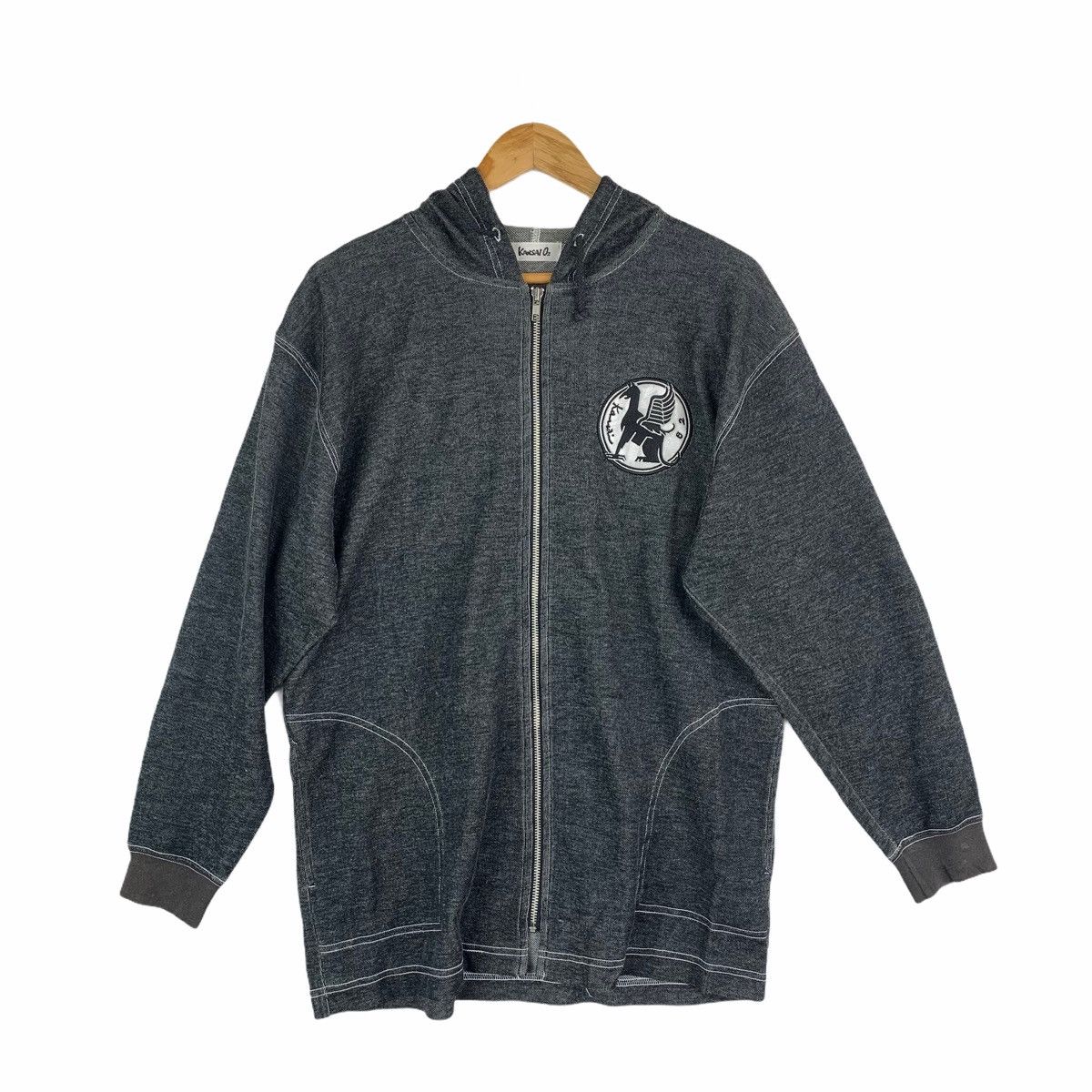 Kansai Yamamoto VINTAGE KANSAI O2 YAMAMOTO EMBLEM COOKIES BIRD LOGO HOODIE Size US L / EU 52-54 / 3 - 1 Thumbnail
