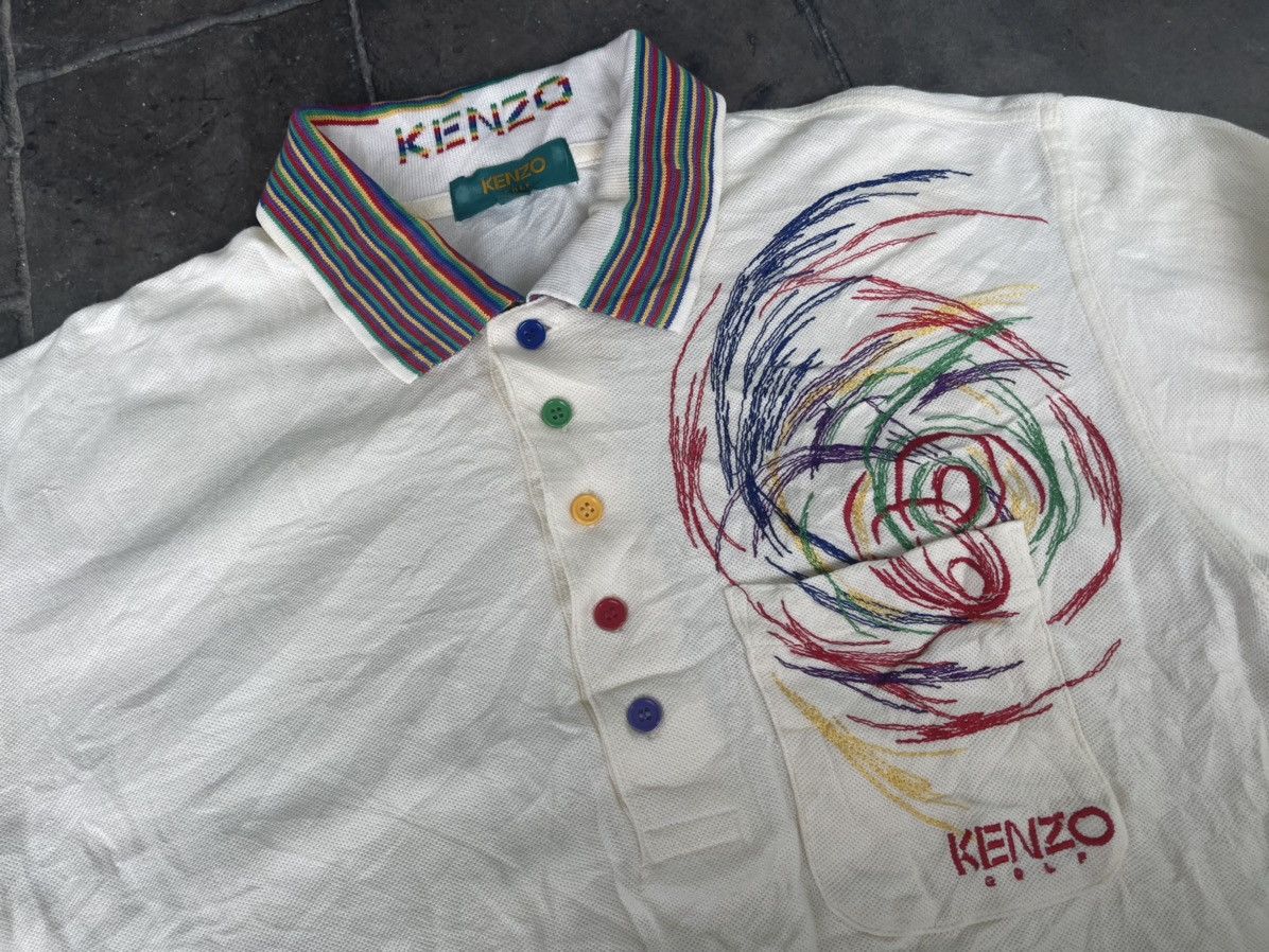 Kenzo JAPAN MADE Kenzo Embroidered Long Sleeve Polo Size US M / EU 48-50 / 2 - 2 Thumbnail