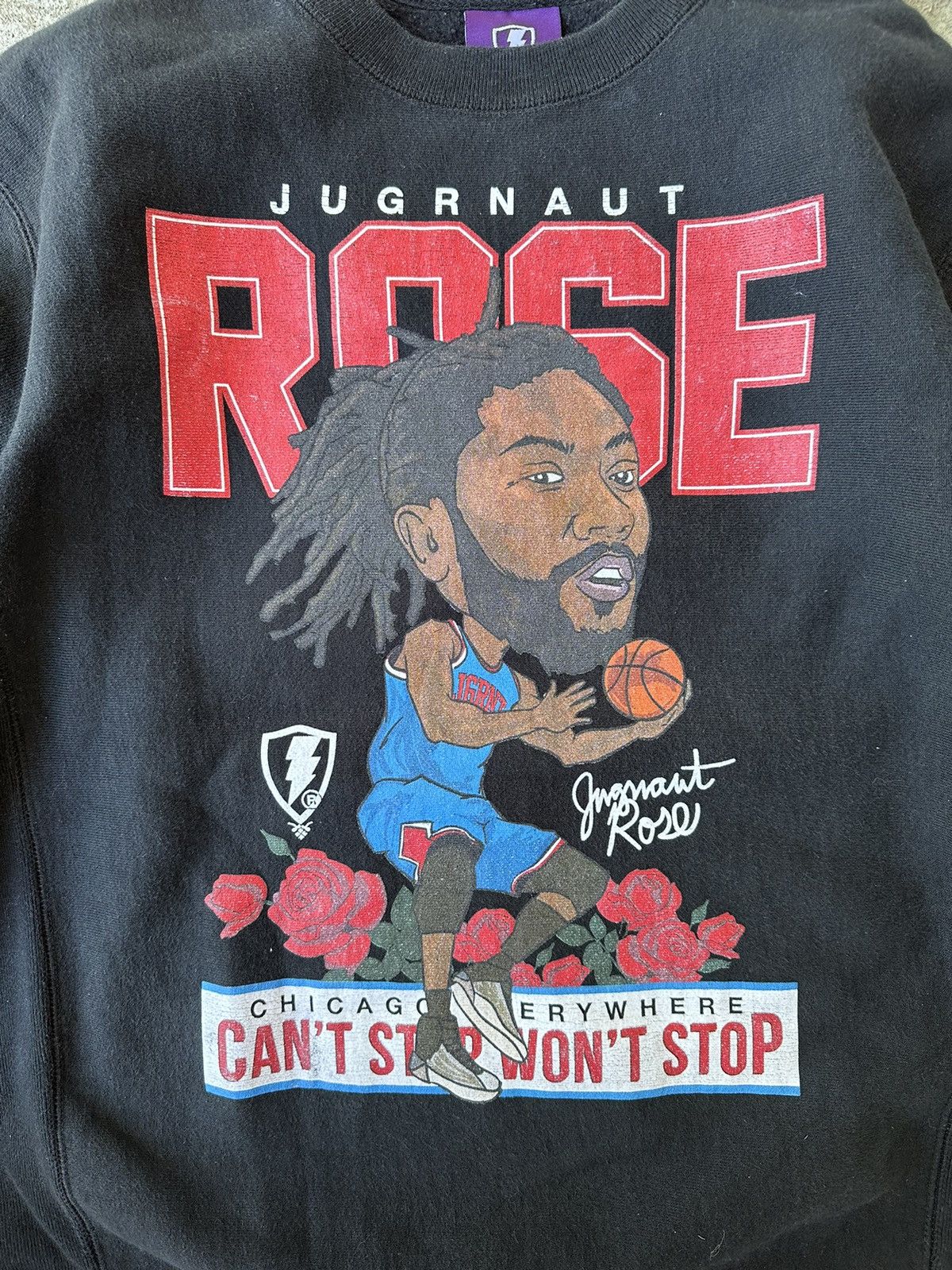 NBA D Rose Chicago Bulls Graphic Crewneck Sweatshirt Size US M / EU 48-50 / 2 - 4 Thumbnail