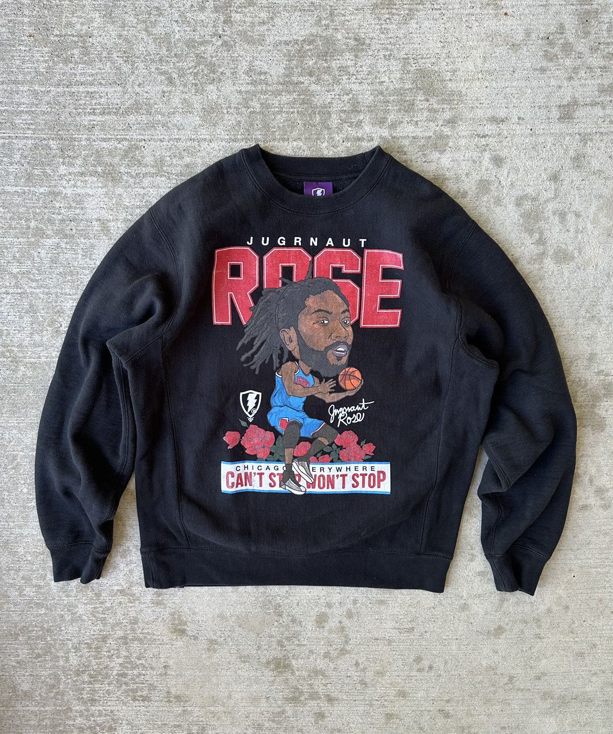 NBA D Rose Chicago Bulls Graphic Crewneck Sweatshirt Size US M / EU 48-50 / 2 - 1 Thumbnail