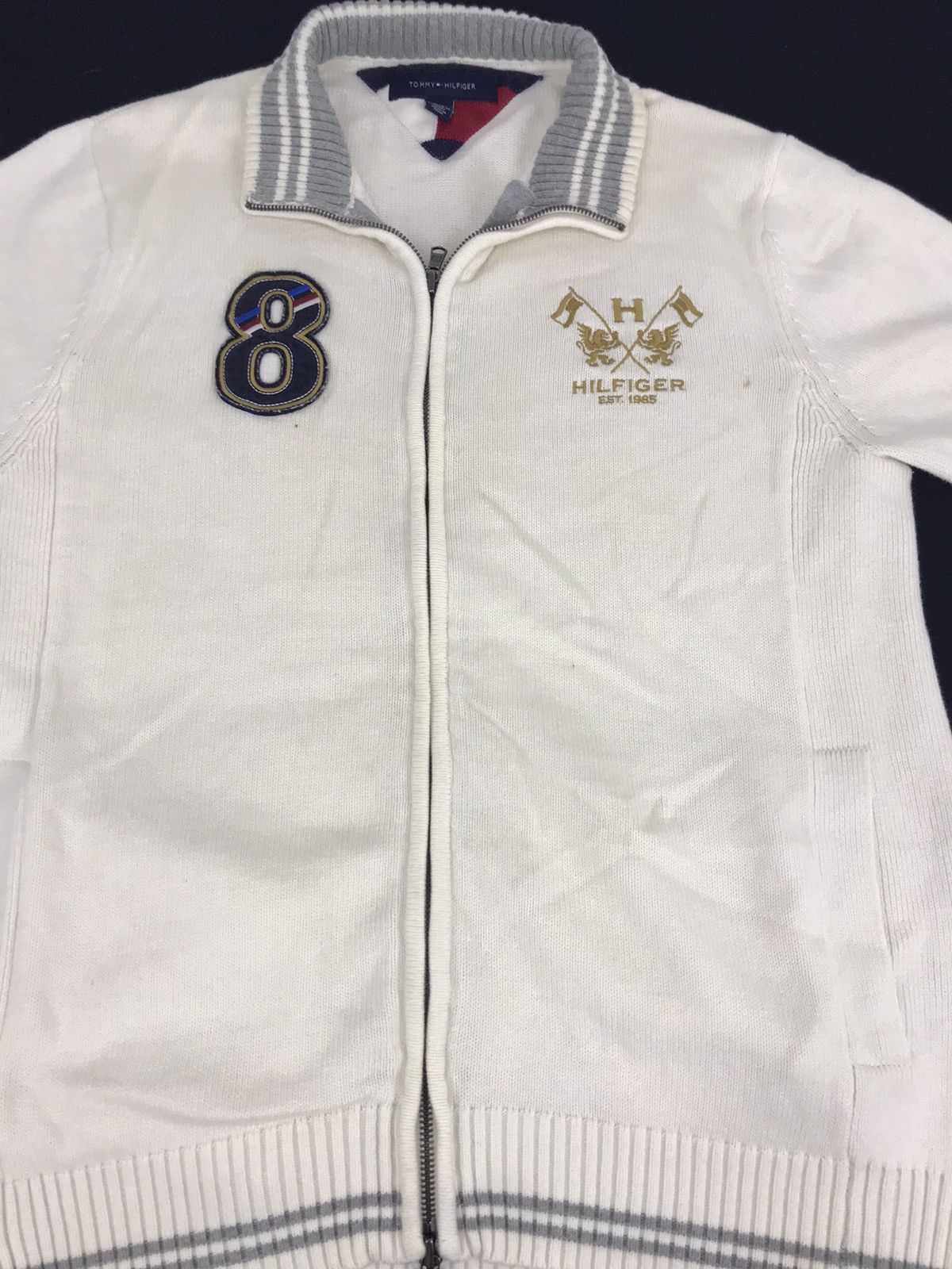 Tommy Hilfiger Tommy Hilfiger No 8 Track Top Sweatshirt Simple Jacket Size US M / EU 48-50 / 2 - 2 Thumbnail