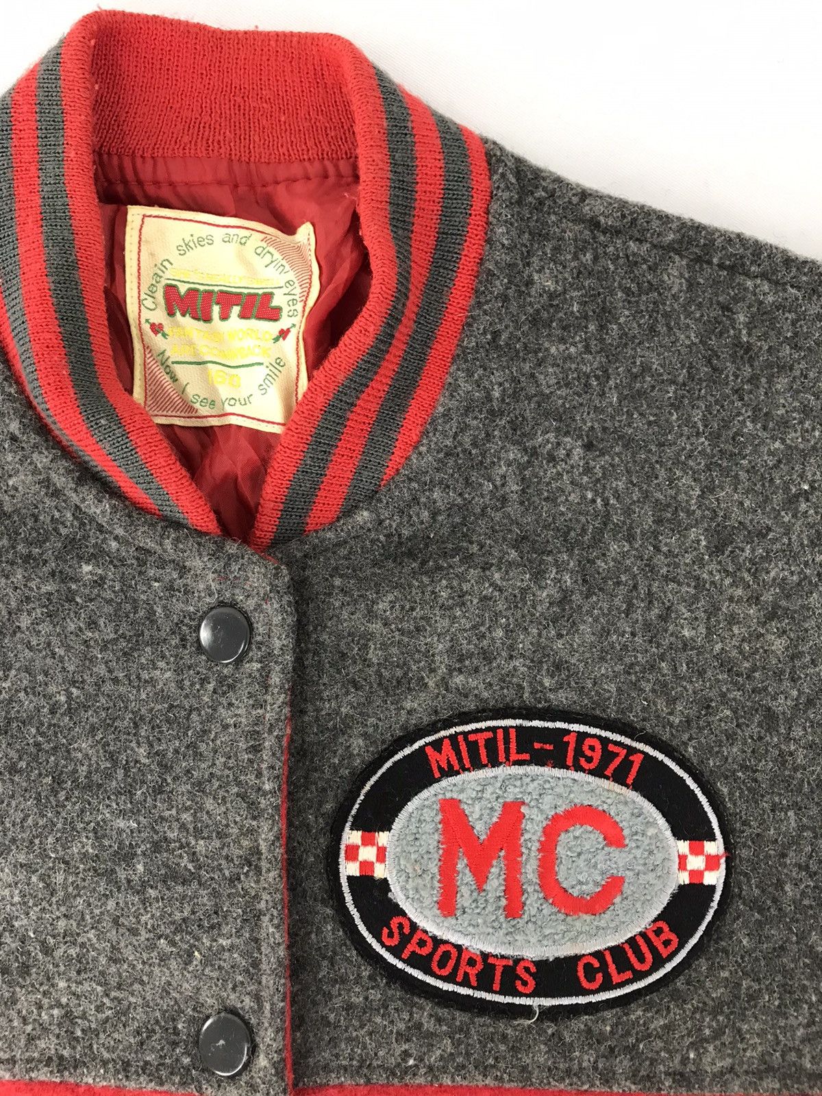 Japanese Brand Varsity Jacket Mitil 1971 Club Infinite Time Minimum Size US M / EU 48-50 / 2 - 3 Thumbnail