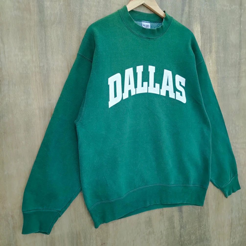 Fruit Of The Loom × Vintage VINTAGE FADED GREEN DALLAS SWEATSHIRT NFL Size US L / EU 52-54 / 3 - 2 Thumbnail
