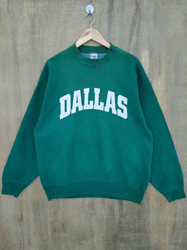 Fruit Of The Loom × Vintage VINTAGE FADED GREEN DALLAS SWEATSHIRT NFL Size US L / EU 52-54 / 3 - 1 Thumbnail