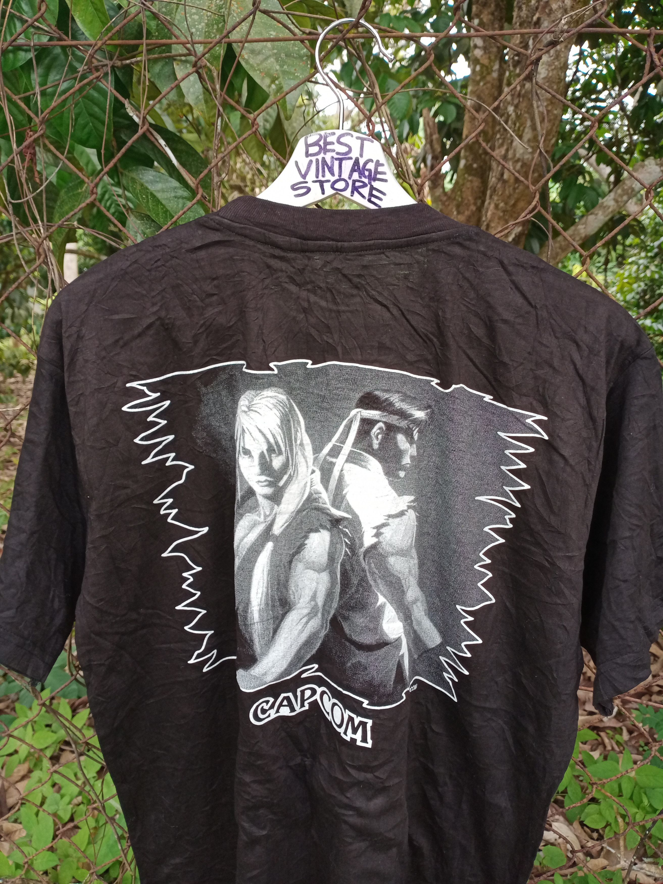 Anime Rare Vintage 90s Capcom Street Fighter 2 Tshirt Size US L / EU 52-54 / 3 - 2 Thumbnail