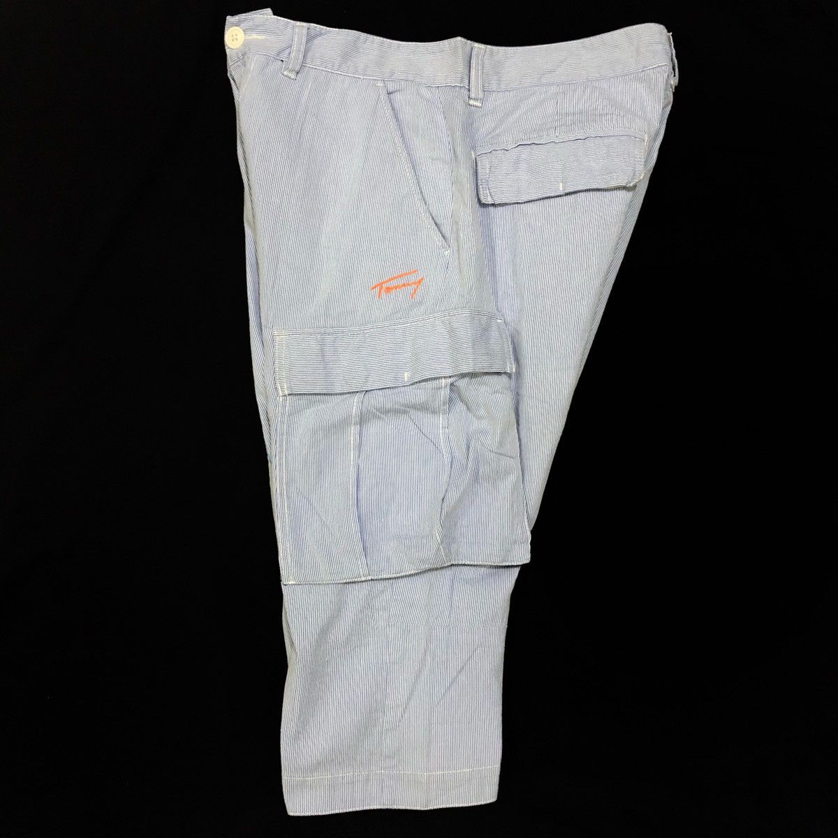 Tommy Jeans Tommy Men’s Light Blue Stripe Cargo Pants Size US 32 / EU 48 - 4 Thumbnail