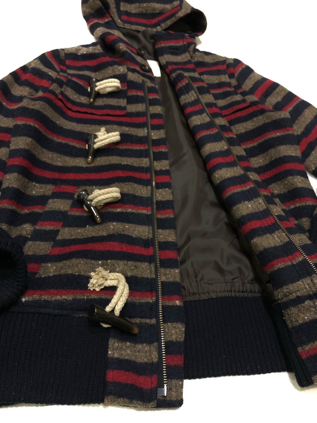 Japanese Brand Letter Back Number Duffle Coat With Hoodie For Women Size M / US 6-8 / IT 42-44 - 7 Thumbnail