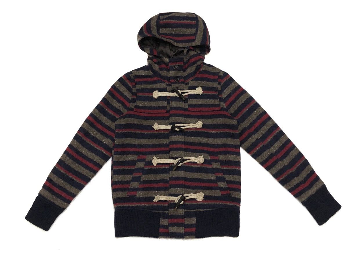 Japanese Brand × Streetwear Letter Back Number Duffle Coat