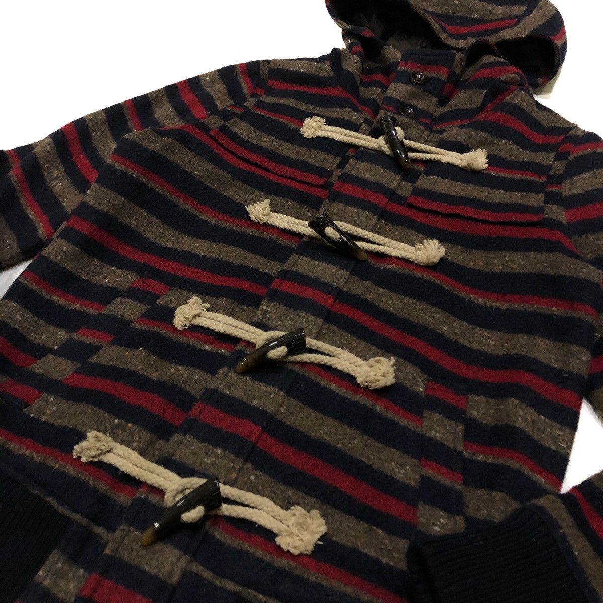 Japanese Brand Letter Back Number Duffle Coat With Hoodie For Women Size M / US 6-8 / IT 42-44 - 3 Thumbnail