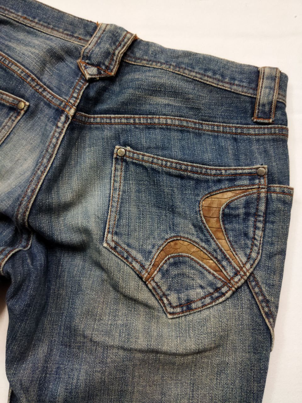 HIDEAWAYS Vintage Hideaways Nicole Japan Mix Leather Jeans Size US 33 - 9 Thumbnail