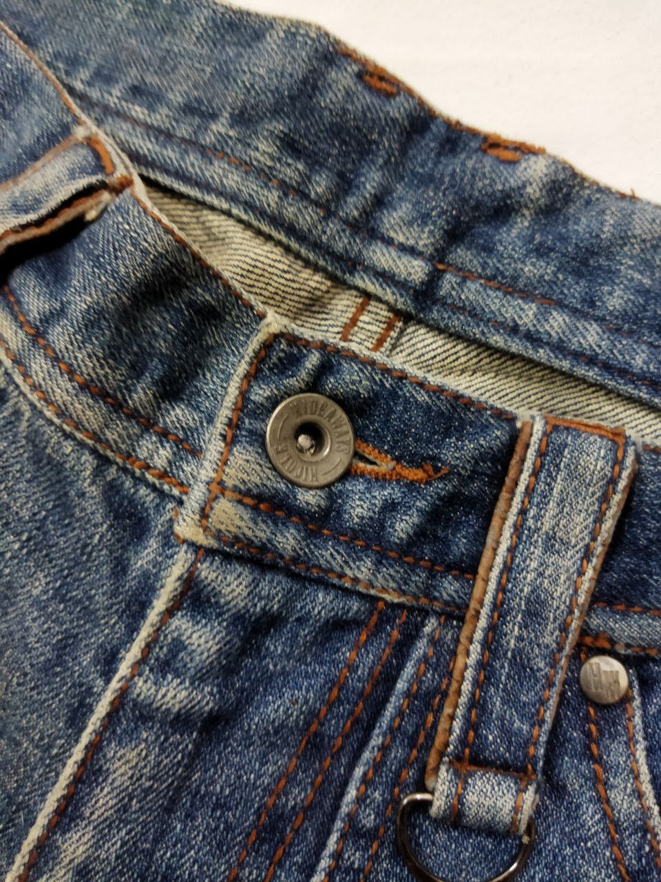HIDEAWAYS Vintage Hideaways Nicole Japan Mix Leather Jeans Size US 33 - 11 Thumbnail