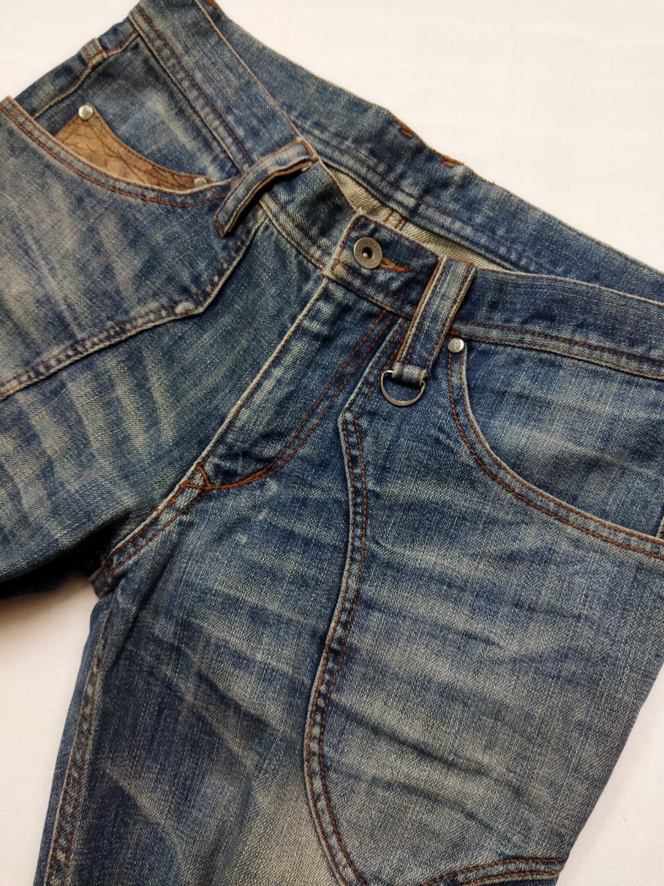 HIDEAWAYS Vintage Hideaways Nicole Japan Mix Leather Jeans Size US 33 - 12 Thumbnail