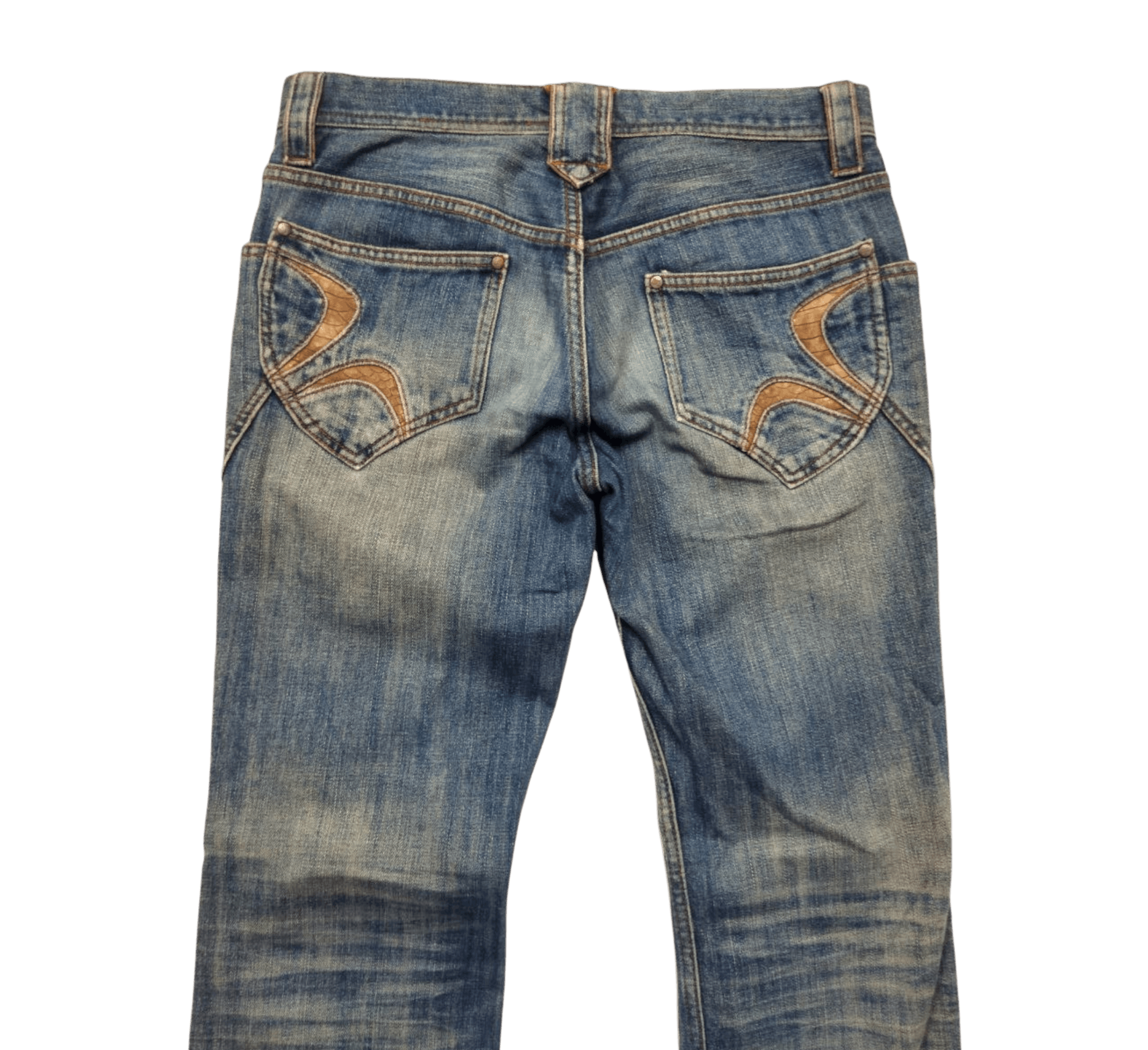 HIDEAWAYS Vintage Hideaways Nicole Japan Mix Leather Jeans Size US 33 - 5 Thumbnail