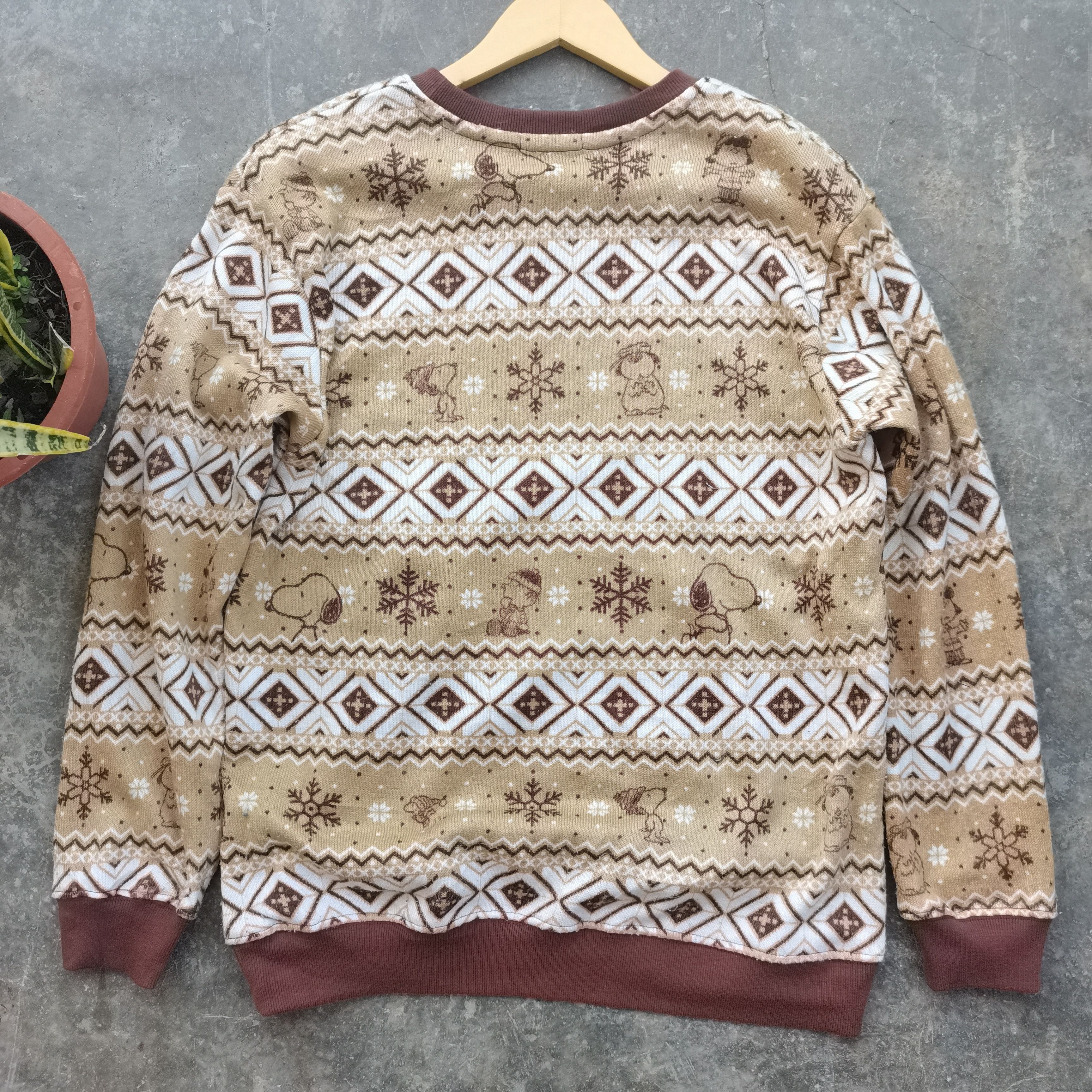 Native × Peanuts Rare🔥Vintage PEANUTS Navajo Longsleeve Sweatshirt Size US M / EU 48-50 / 2 - 5 Thumbnail