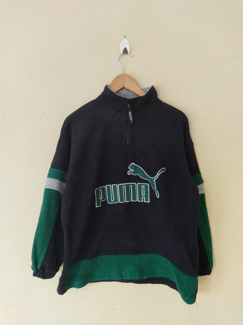 Puma × Vintage Vintage Puma Big Logo Anorak Fleece Size US M / EU 48-50 / 2 - 1 Thumbnail