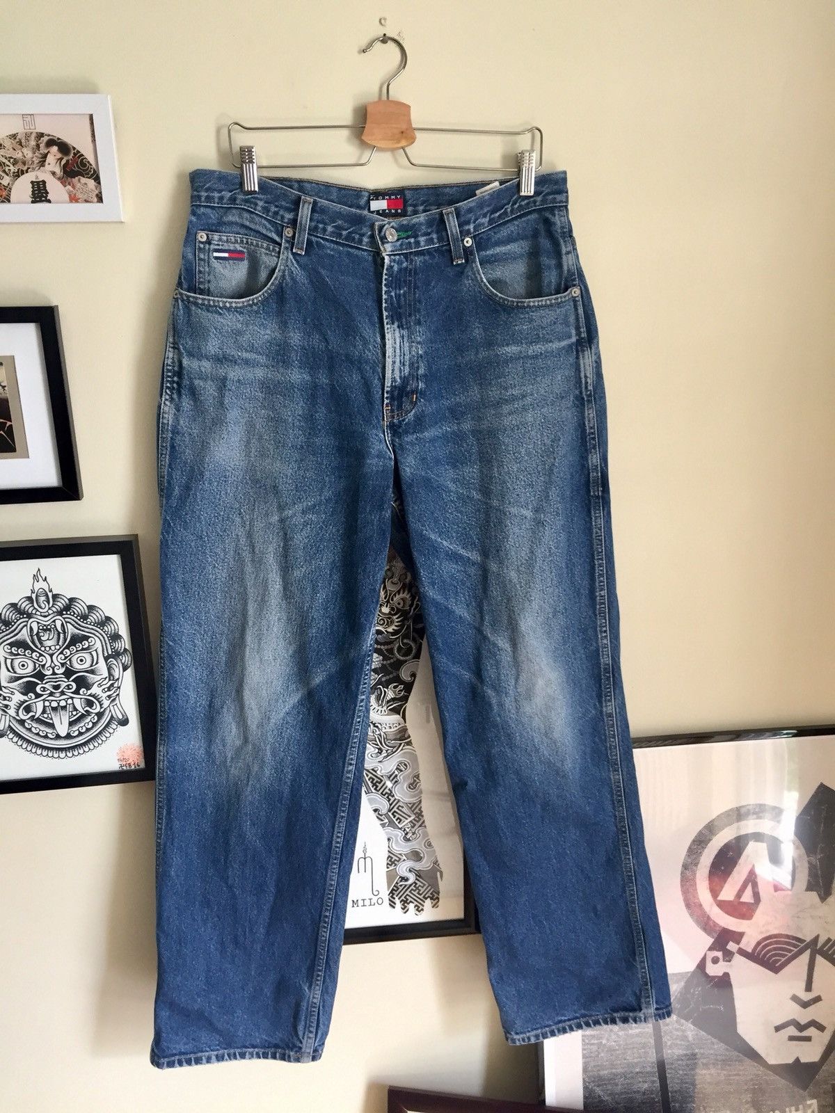 Tommy Hilfiger Tommy Hilfiger baggy workwear fatigue denim jeans Size US 34 / EU 50 - 3 Thumbnail