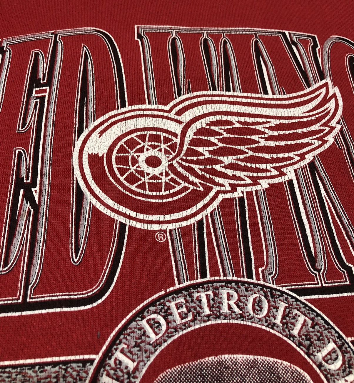 Red Wing 🔥Vtg Detroit Red Wings 1993 Logo 7 NHL Crewneck Sweatshirt Size US L / EU 52-54 / 3 - 14 Thumbnail
