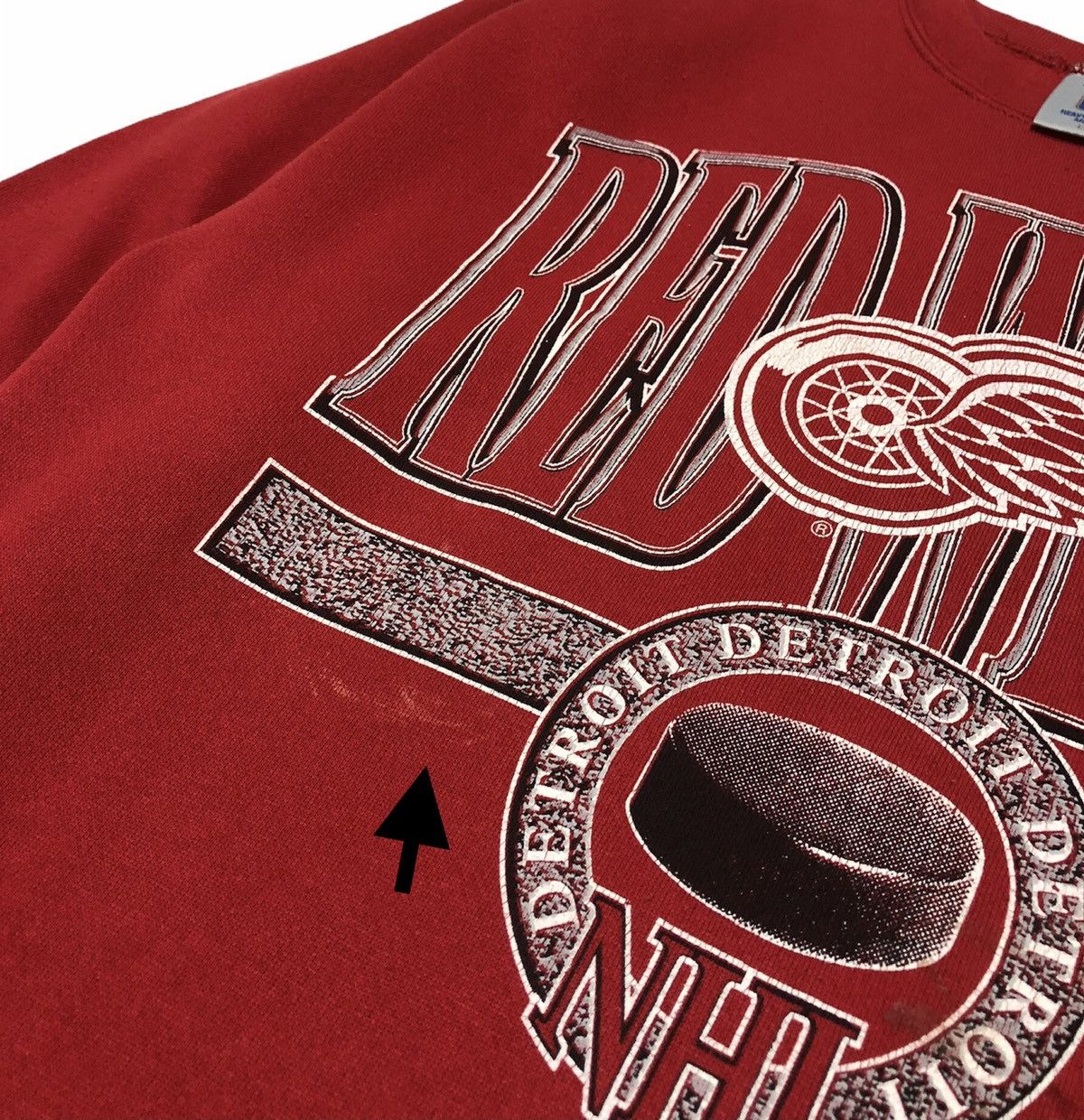 Red Wing 🔥Vtg Detroit Red Wings 1993 Logo 7 NHL Crewneck Sweatshirt Size US L / EU 52-54 / 3 - 12 Thumbnail