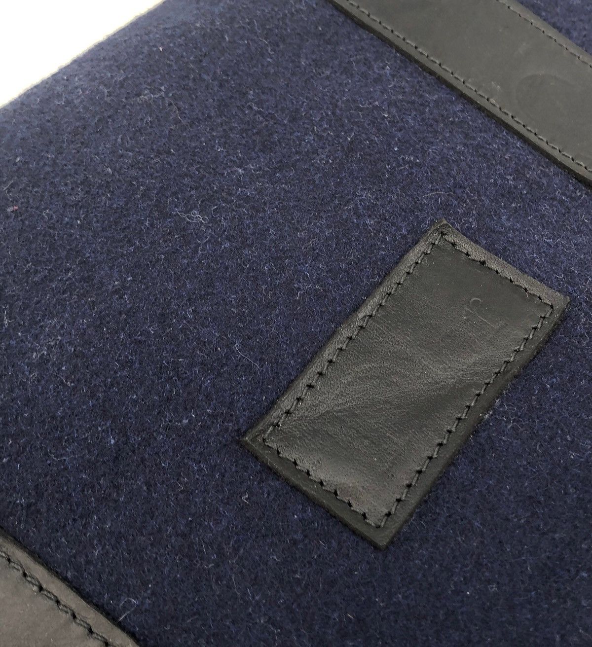 Christian Dior Monsieur Authentic Christian Dior Navy BL Wool & BK Leather Clutch Size ONE SIZE - 5 Thumbnail