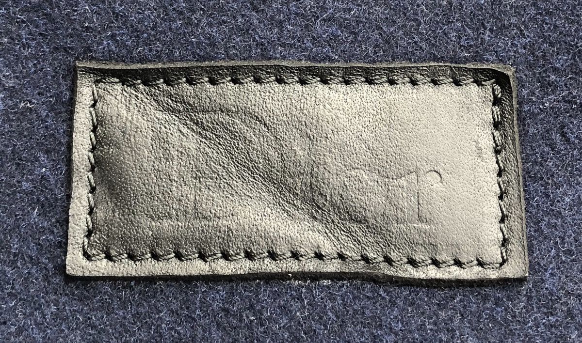 Christian Dior Monsieur Authentic Christian Dior Navy BL Wool & BK Leather Clutch Size ONE SIZE - 4 Thumbnail