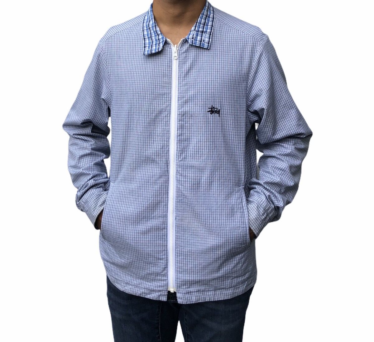 Stussy Stussy Mix Stripe Zip Up Work Reversible Jacket Size US M / EU 48-50 / 2 - 2 Thumbnail