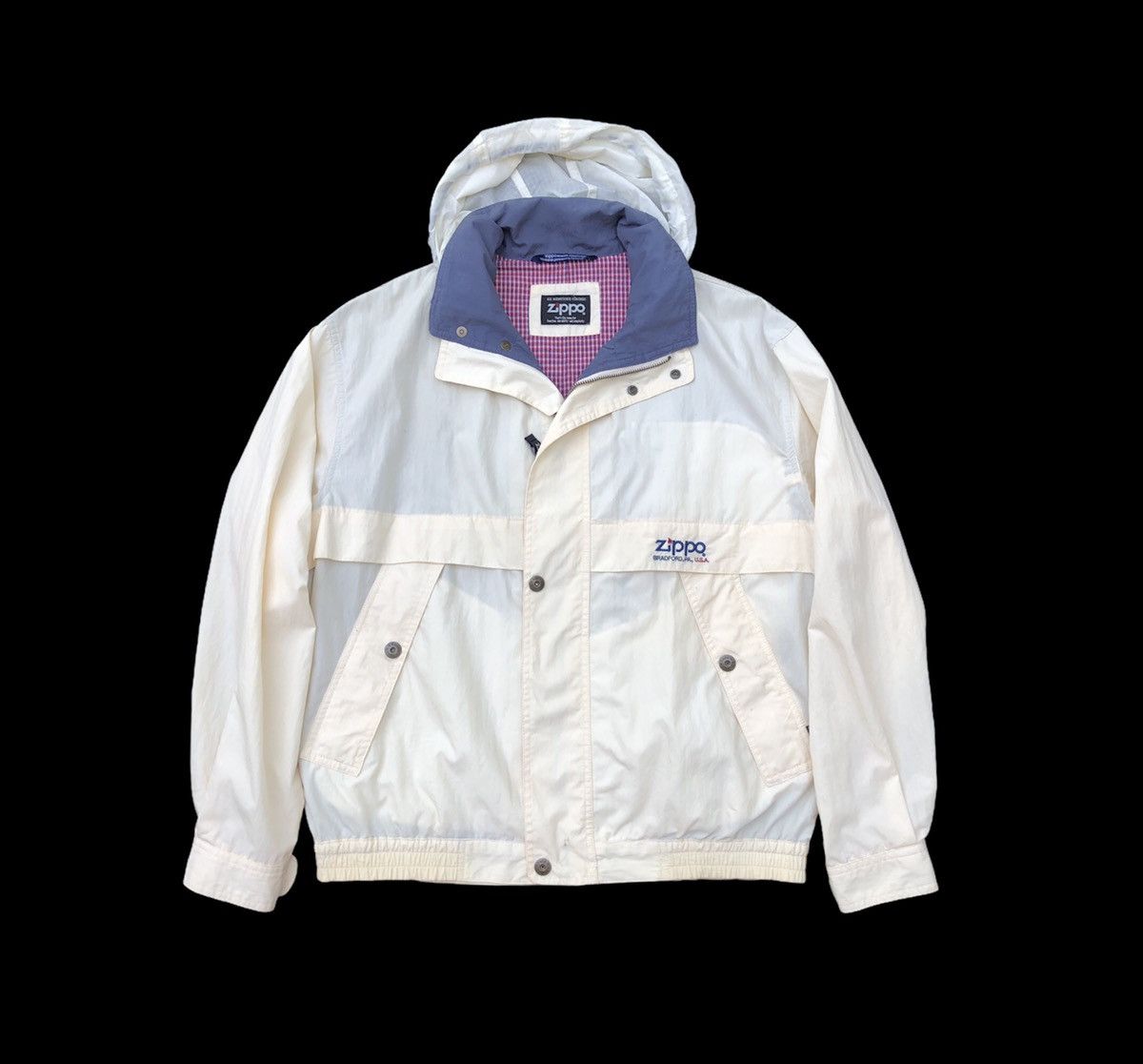 image of Bomber Jacket x Vintage Zippo Bradford, Pa, Usa Jacket in Light Brown, Men's (Size Large)