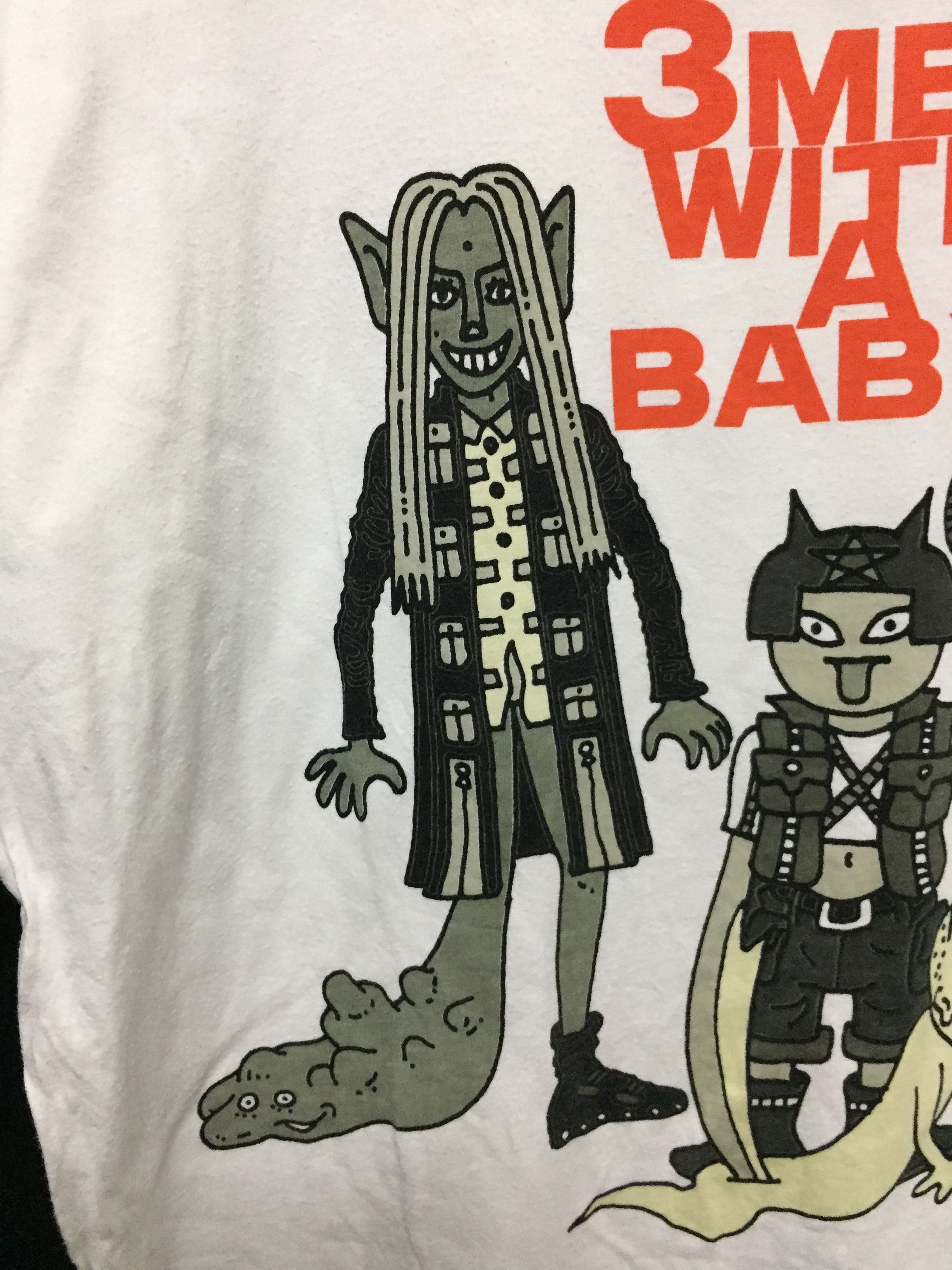 20471120 × Anime × Beauty Beast Vtg Matsuo Suzuki Art monster 3 men with a baby tee Size US M / EU 48-50 / 2 - 5 Thumbnail