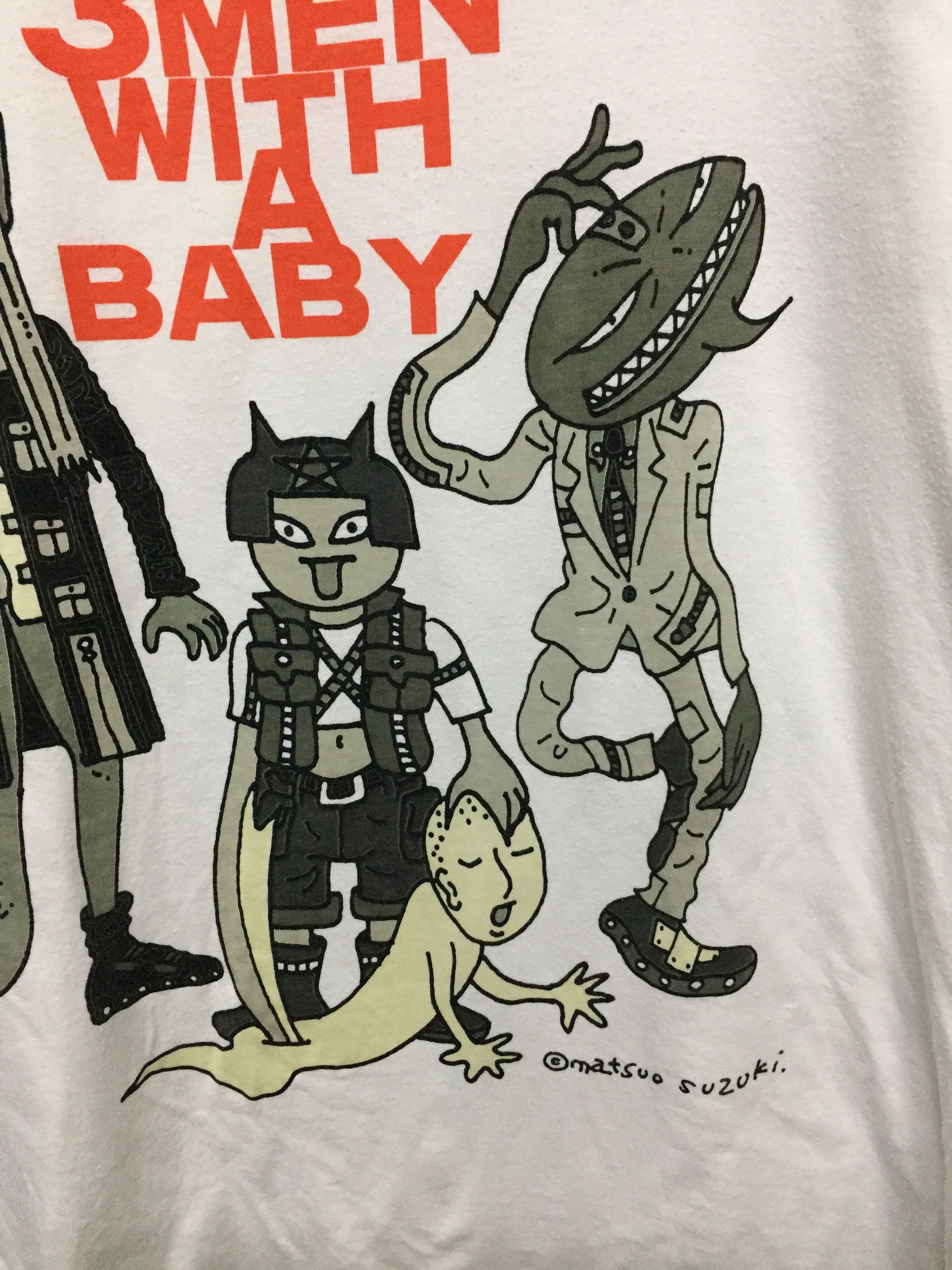 20471120 × Anime × Beauty Beast Vtg Matsuo Suzuki Art monster 3 men with a baby tee Size US M / EU 48-50 / 2 - 6 Thumbnail
