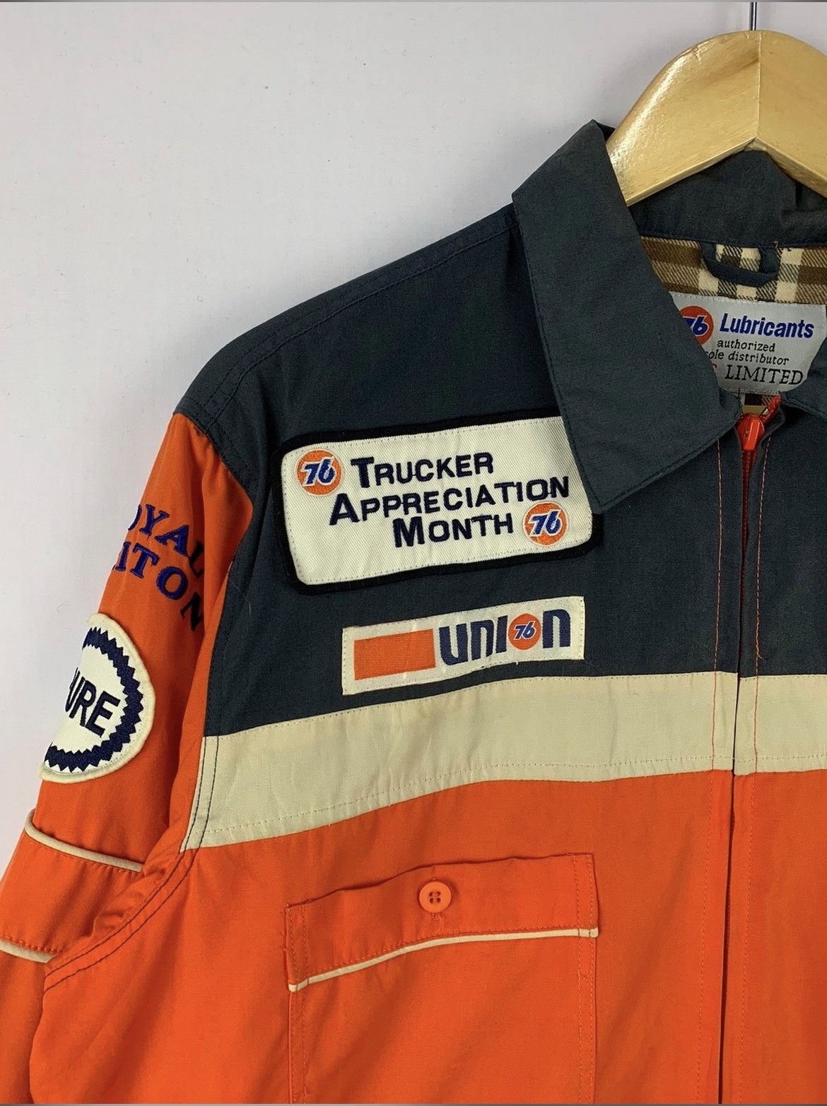 76 Union Racing Trucker Jacket Orange