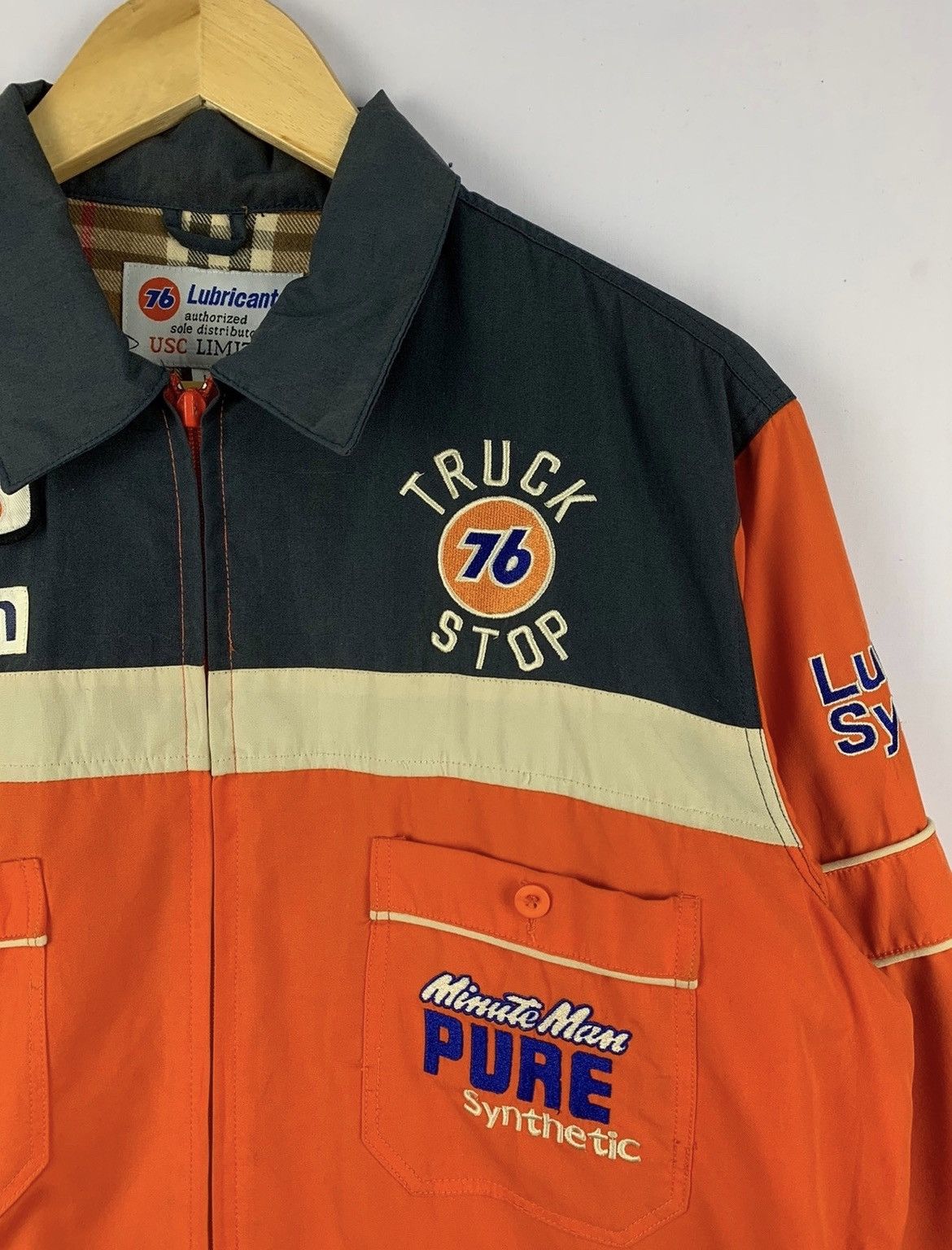 76 Union Racing Trucker Jacket Orange