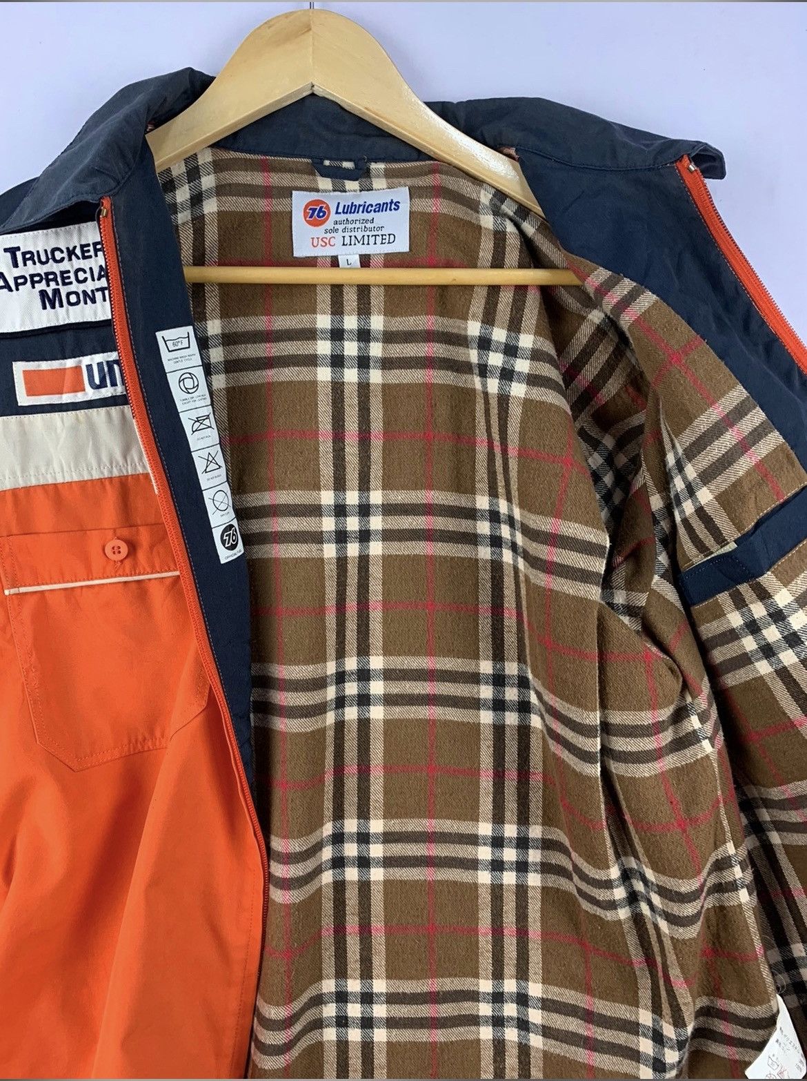 76 Union Racing Trucker Jacket Orange
