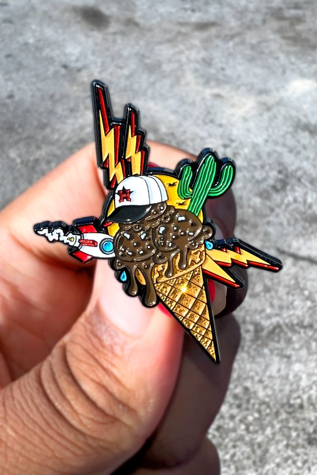 Hat Club Cap-A-Holics 🚀🌵 Rocky Road RODEO Houston Astros Pin Hat Club Size ONE SIZE - 21 Thumbnail