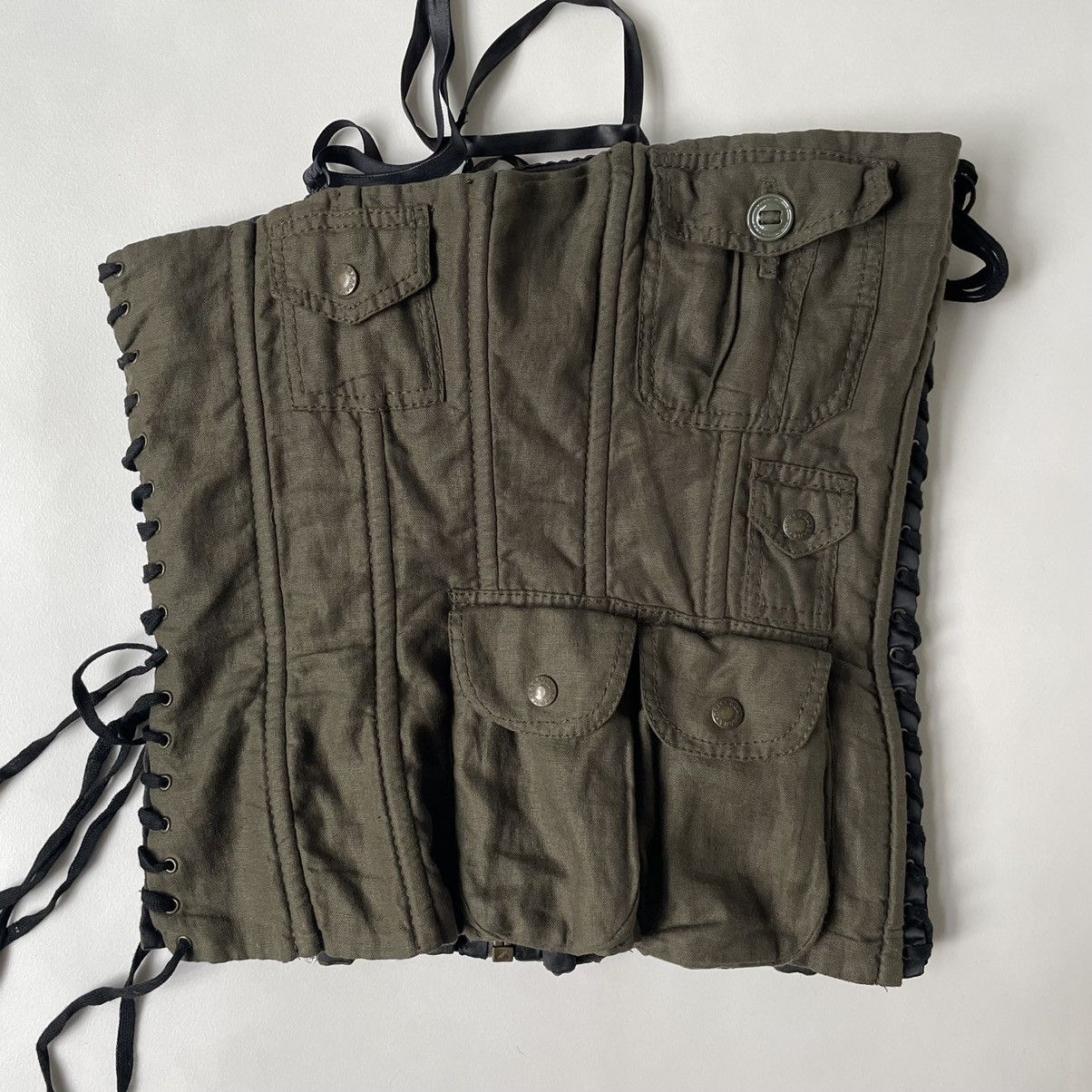 Dolce & Gabbana S/S 03 Green ‘Cargo’ Corset Size M / US 6-8 / IT 42-44 - 10 Thumbnail