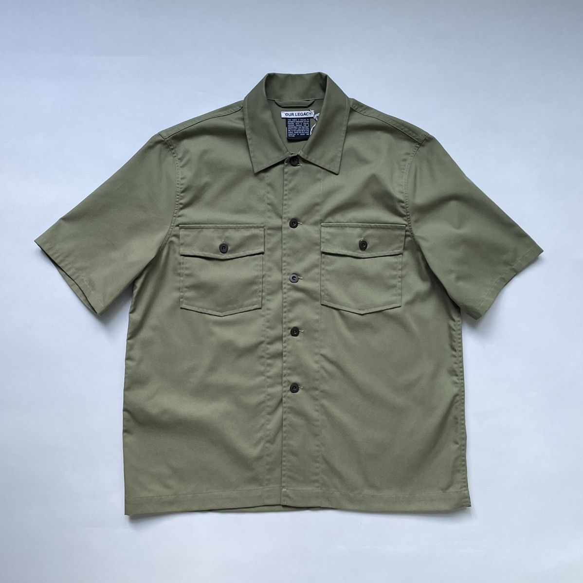 image of Our Legacy S/s 18 Military Shirt in Military Green, Men's (Size Small)