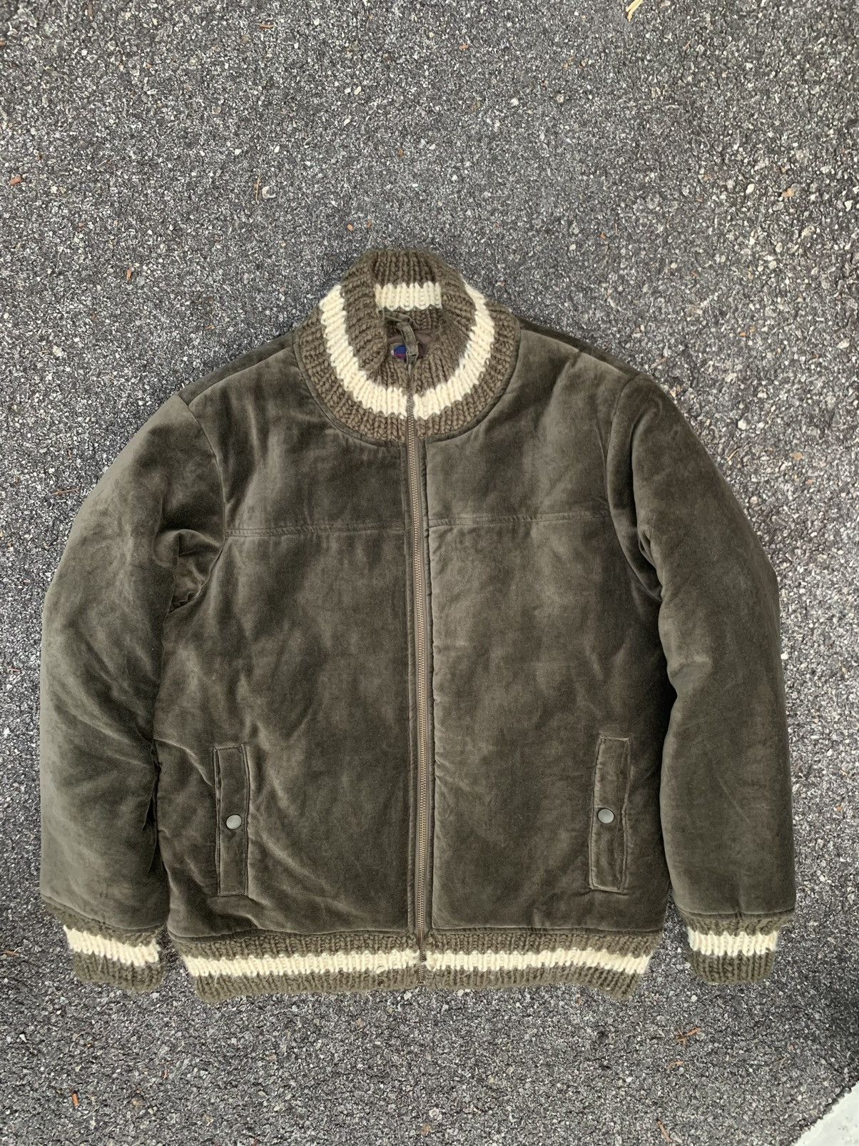 Vintage 🪖Vintage Kaerney House Puffer Suede Bomber Jacket Size US M / EU 48-50 / 2 - 1 Thumbnail