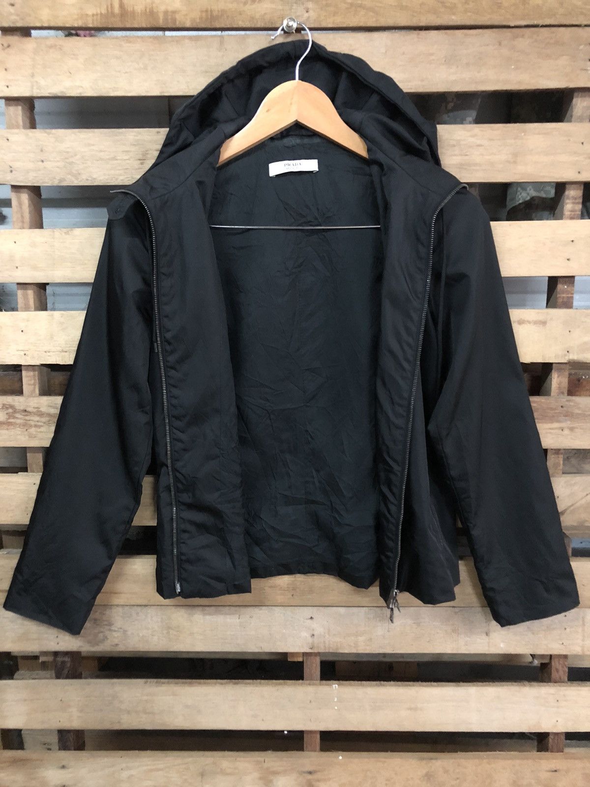 Prada Authentic Prada Nylon Hoodie Zipper Riri Jacket Size US XS / EU 42 / 0 - 3 Thumbnail