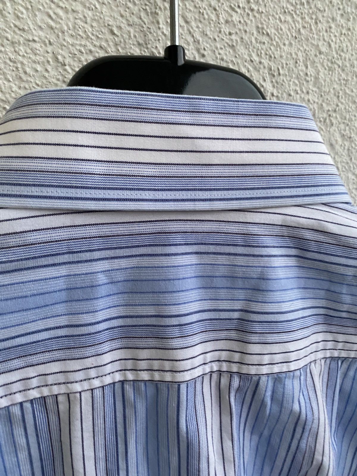 Yves Saint Laurent Blue YSL Shirt Striped Size US M / EU 48-50 / 2 - 9 Thumbnail