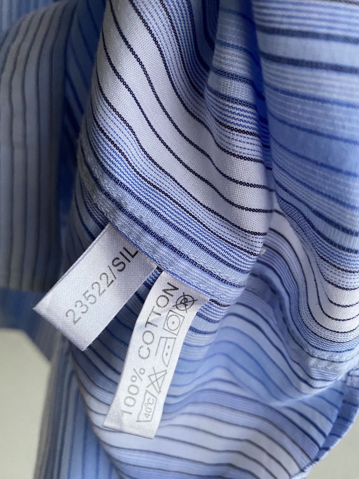 Yves Saint Laurent Blue YSL Shirt Striped Size US M / EU 48-50 / 2 - 7 Thumbnail