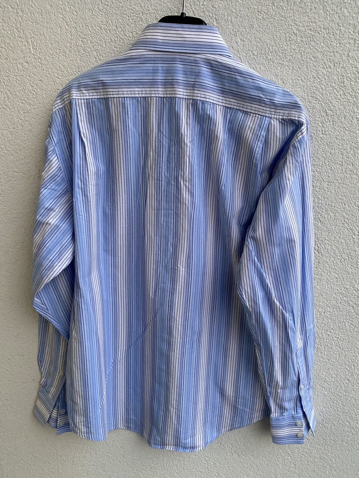 Yves Saint Laurent Blue YSL Shirt Striped Size US M / EU 48-50 / 2 - 8 Thumbnail