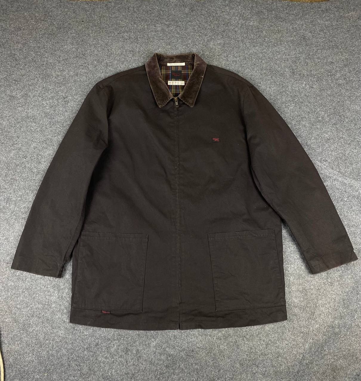 image of Vintage x Workers Papas Chore Jacket Nice Design in Brown, Men's (Size Large)