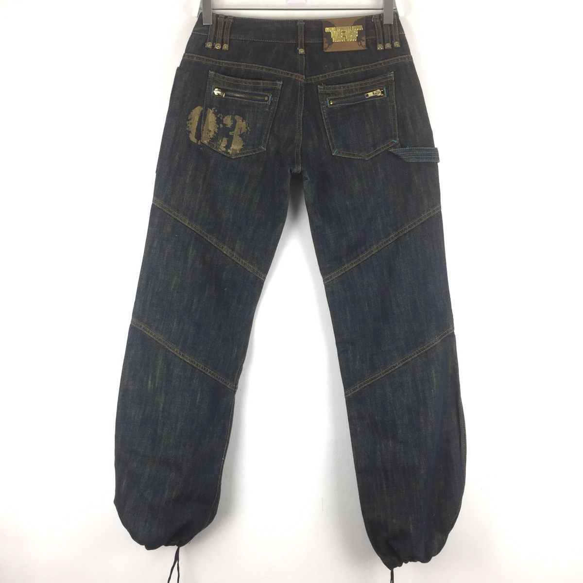 Beauty Beast Bondage jeans multiple zipper and pocket baggy jeans Size US 29 - 3 Thumbnail