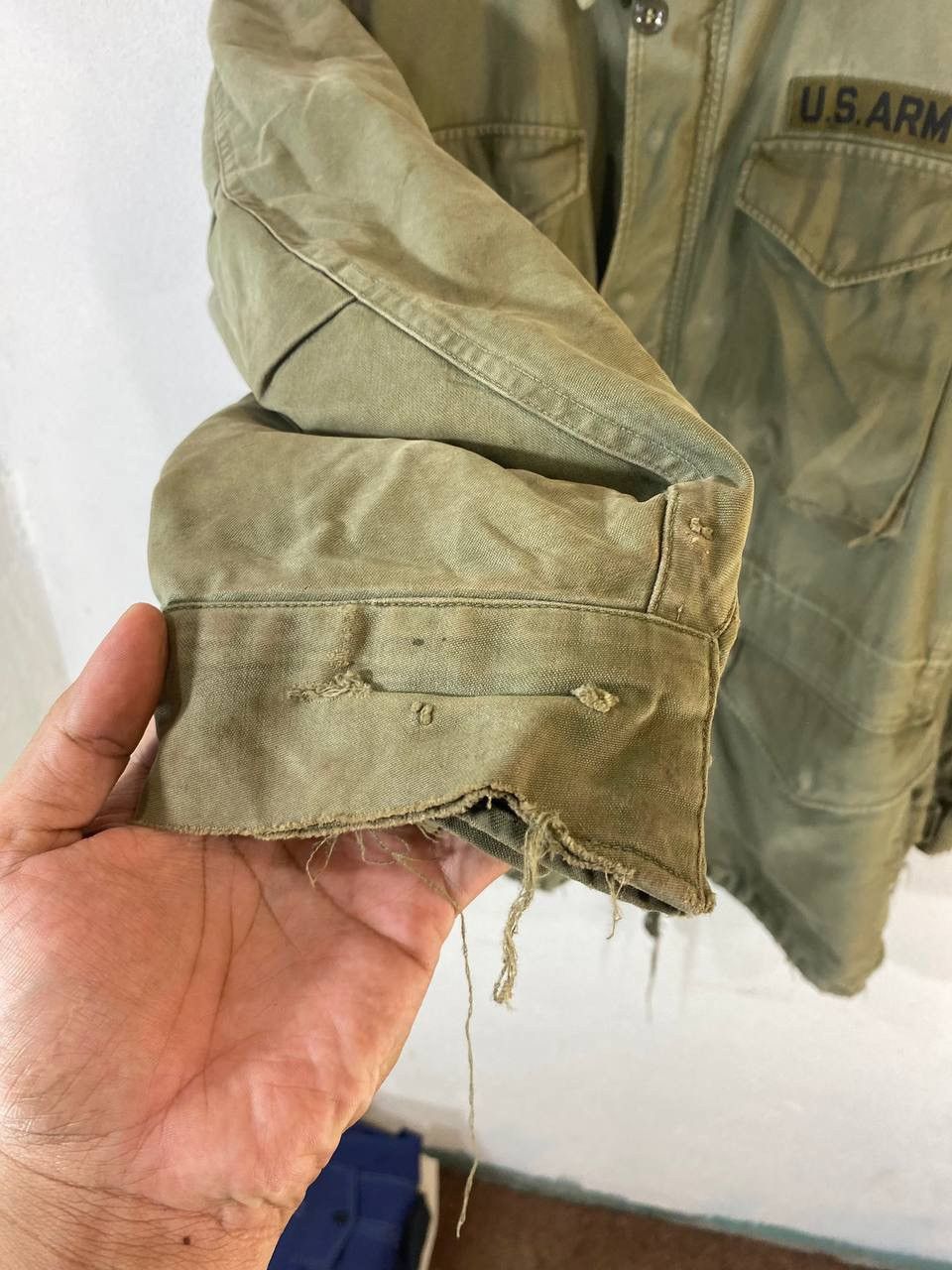 Vintage Vintage Us Army Heavy Jacket Parka Distressed talon zipper Size US L / EU 52-54 / 3 - 15 Thumbnail